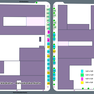 Markkinakatu myyntipaikka Koivukoskenkatu-Kirkkokatu (10491-MARKKINAK2)